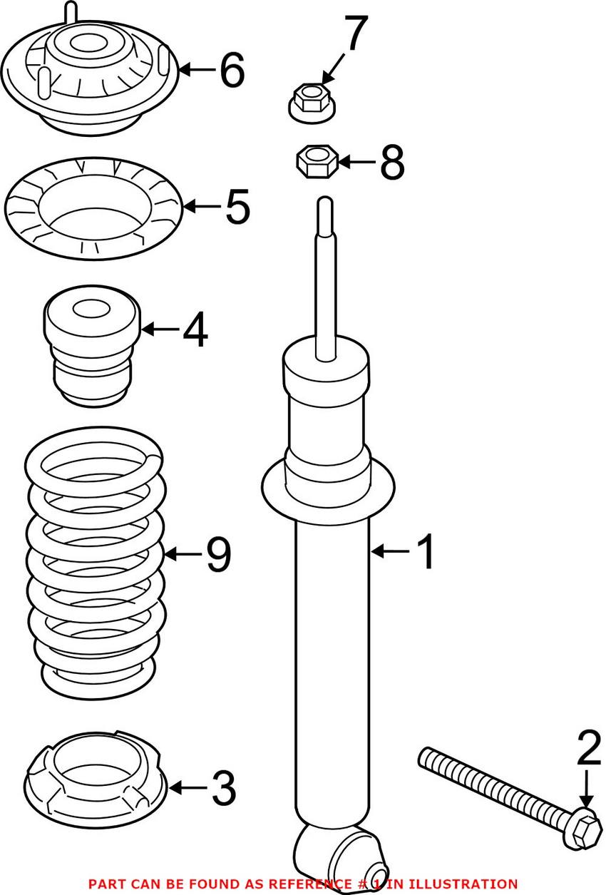 BMW Shock Absorber - Rear 33526789379