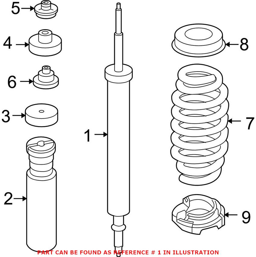 BMW Shock Absorber - Rear (w/ Sport Suspension) 33526796161