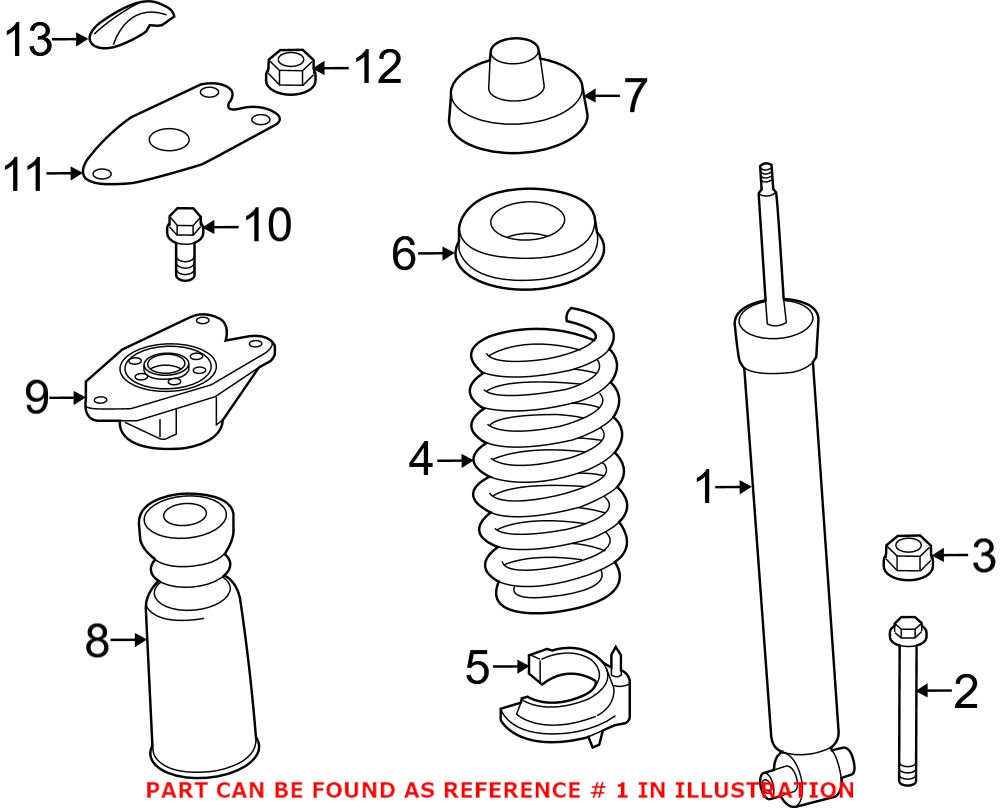 BMW Shock Absorber - Rear 33526873756