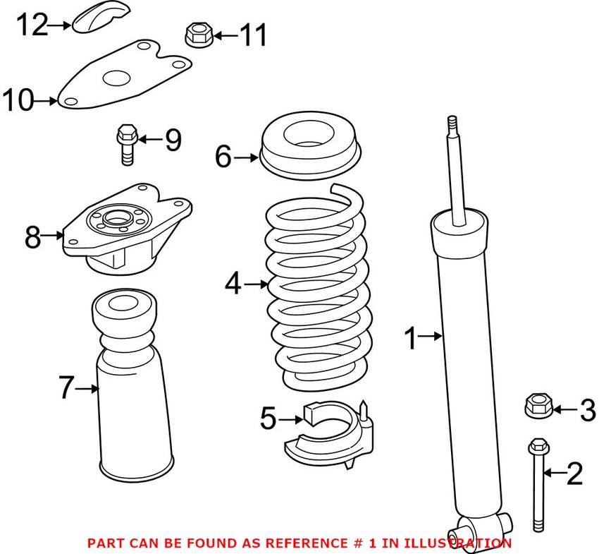 BMW Shock Absorber - Rear 33526874372