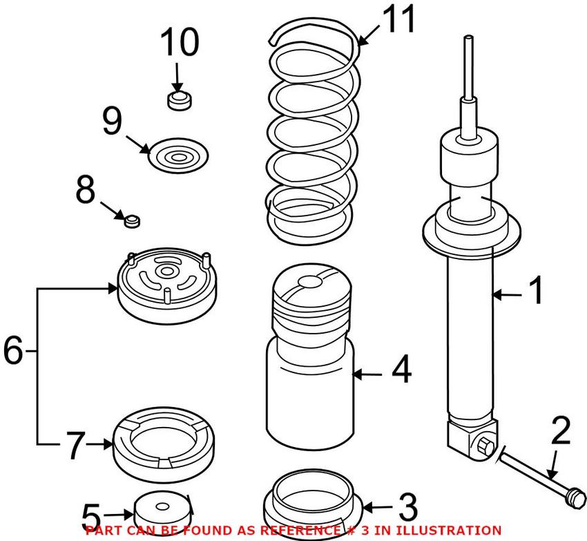 BMW Coil Spring Pad - Rear Lower 33532229913