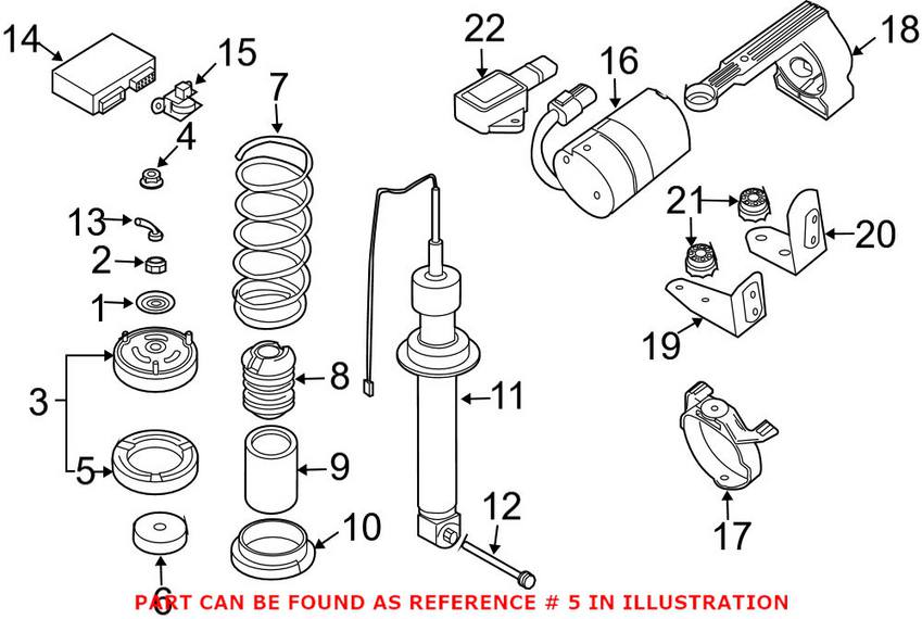 BMW Coil Spring Insulator - Rear Upper 33536753765