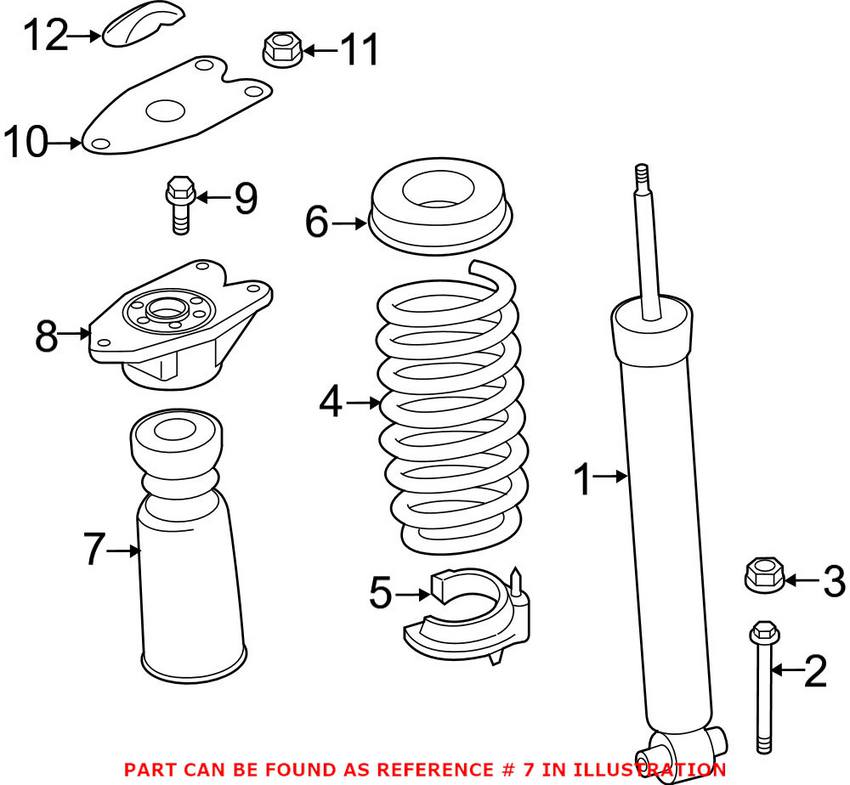 BMW Suspension Strut Bellows - Rear 33536857730