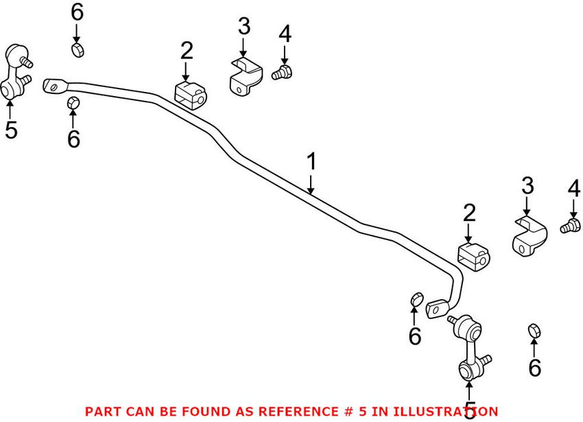 BMW Sway Bar End Link - Rear 33551095696