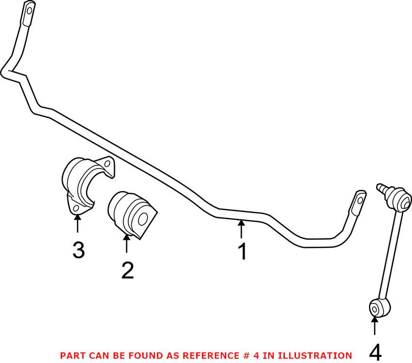 BMW Sway Bar End Link - Rear 33556764428