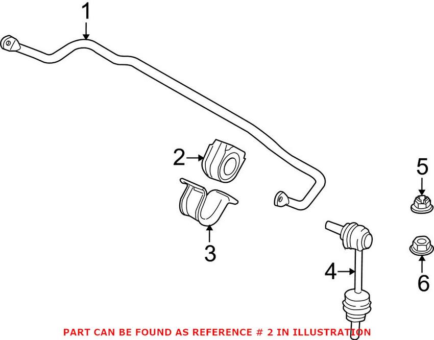 BMW Sway Bar Bushing - Rear (22mm) 33556772082