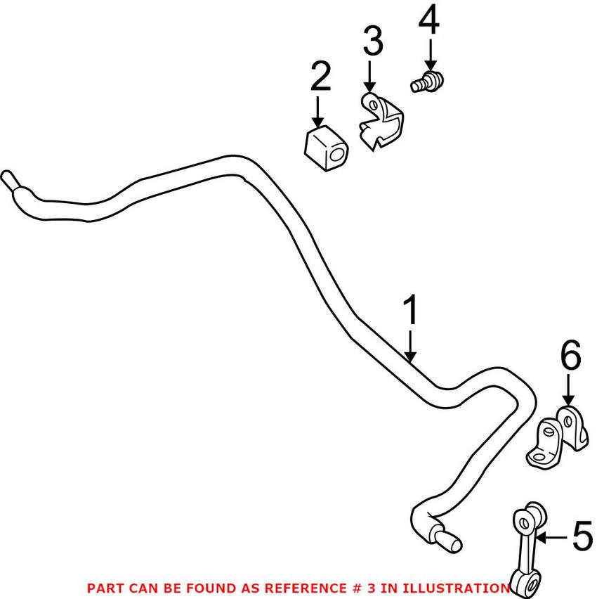 BMW Sway Bar Bushing Bracket - Rear 33556780707