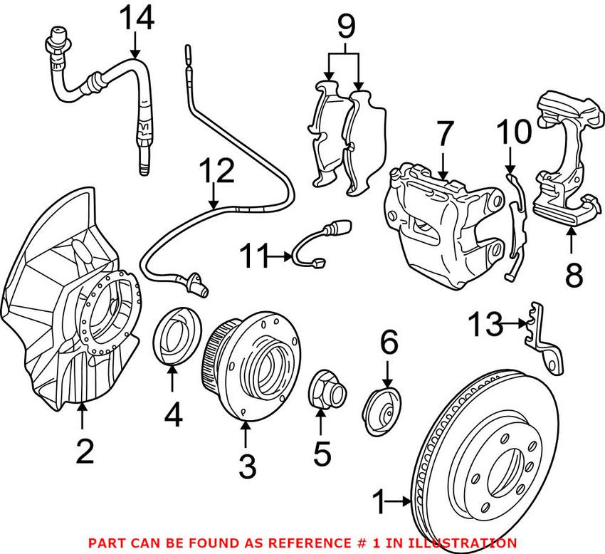 BMW Brake Disc - Rotor Front Driver Side (325mm)