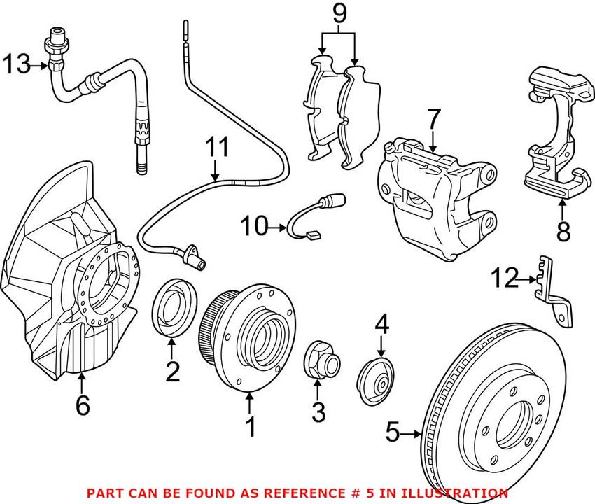 BMW Brake Disc - Rotor Front Passenger Side (345mm)