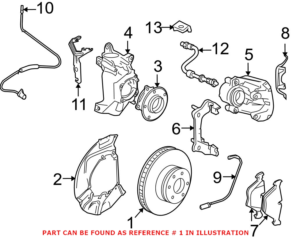 BMW Brake Disc - Rotor Front Passenger Side (374mm) (Cross-Drilled)