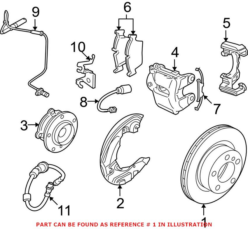 BMW Brake Disc - Rotor Front Passenger Side (360mm) (Cross-Drilled)