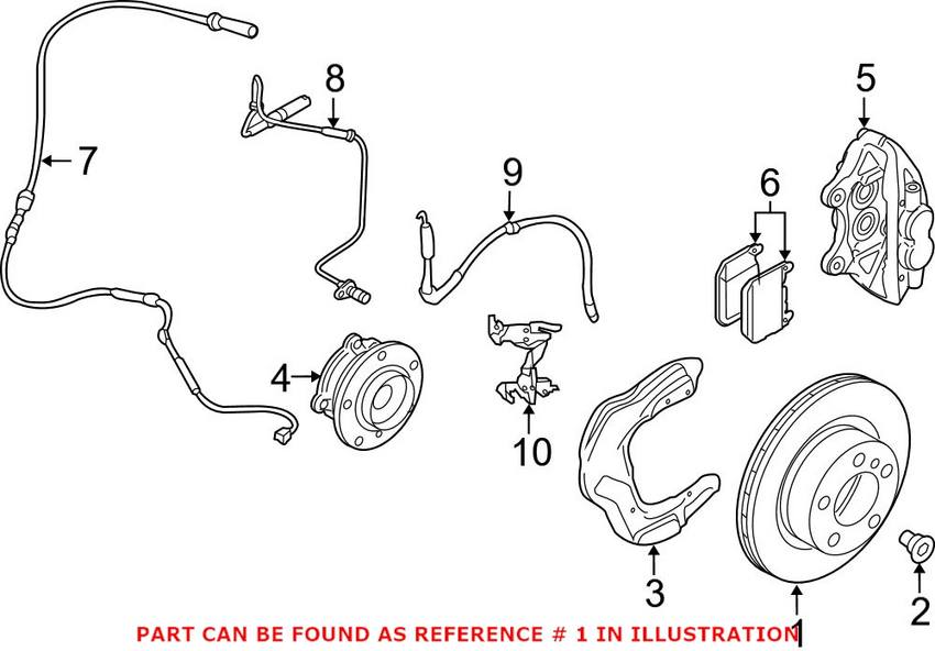 BMW Brake Disc - Rotor Front Passenger Side (380mm)