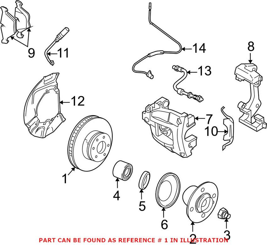 BMW Brake Disc - Rotor Front (325mm)