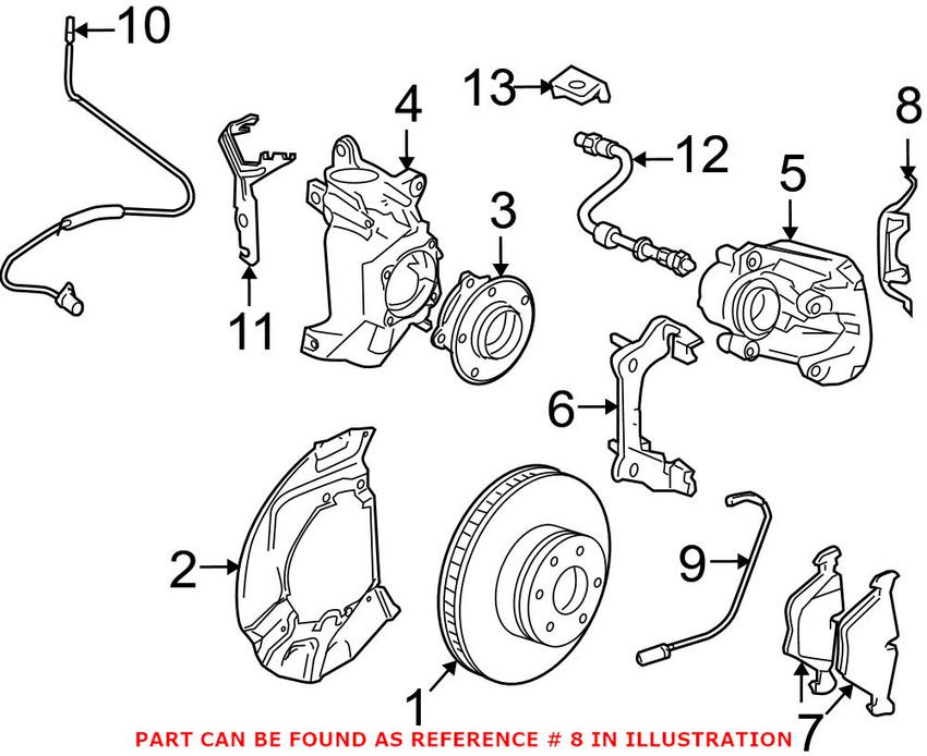 BMW Disc Brake Caliper Spring - Front 34116757253