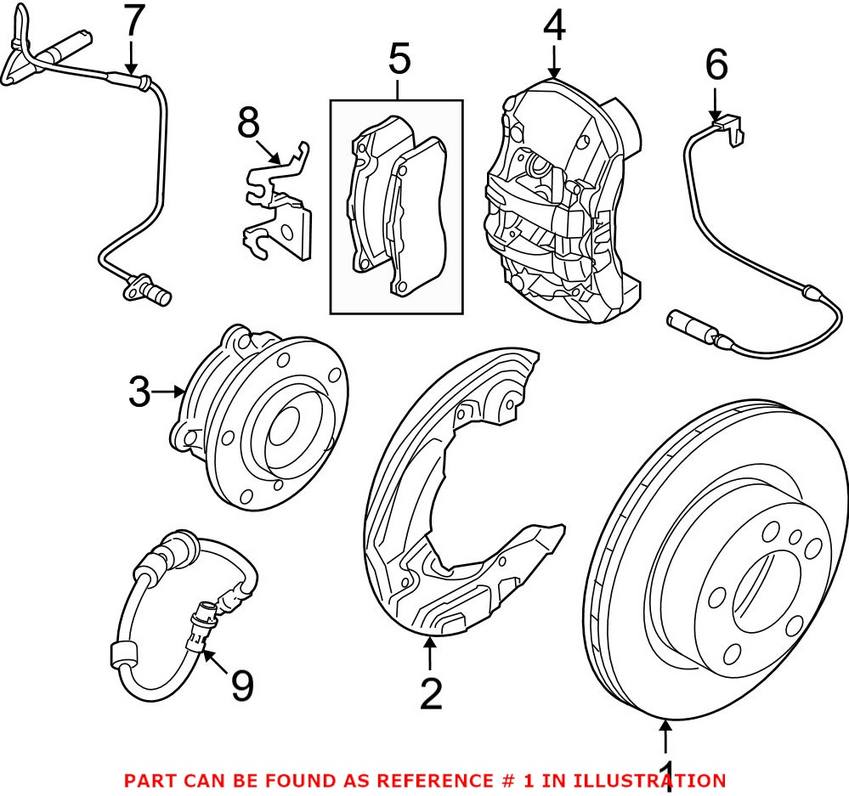 BMW Brake Disc - Rotor Front (338mm)