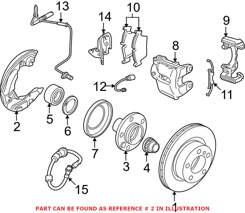 Disc Brake Rotor Backing Plate - Front Passenger Side