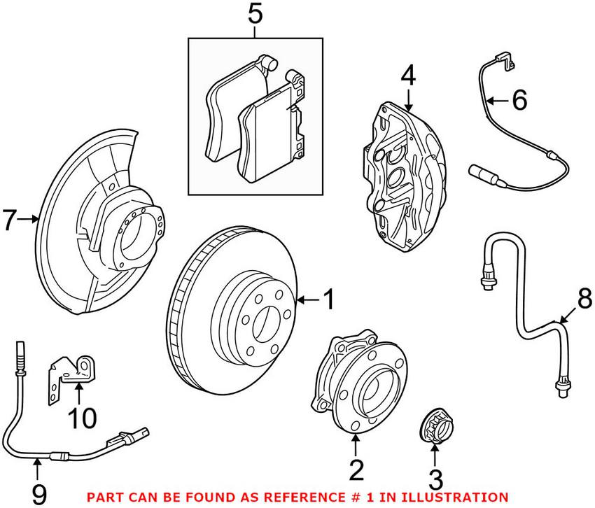 Disc Brake Rotor - Front Passenger Side (395mm)