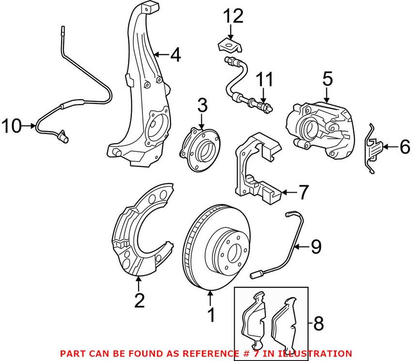 BMW Disc Brake Caliper Bracket - Front 34116792691