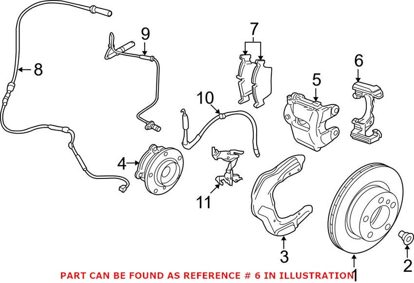 BMW Disc Brake Caliper Bracket - Front 34116850971