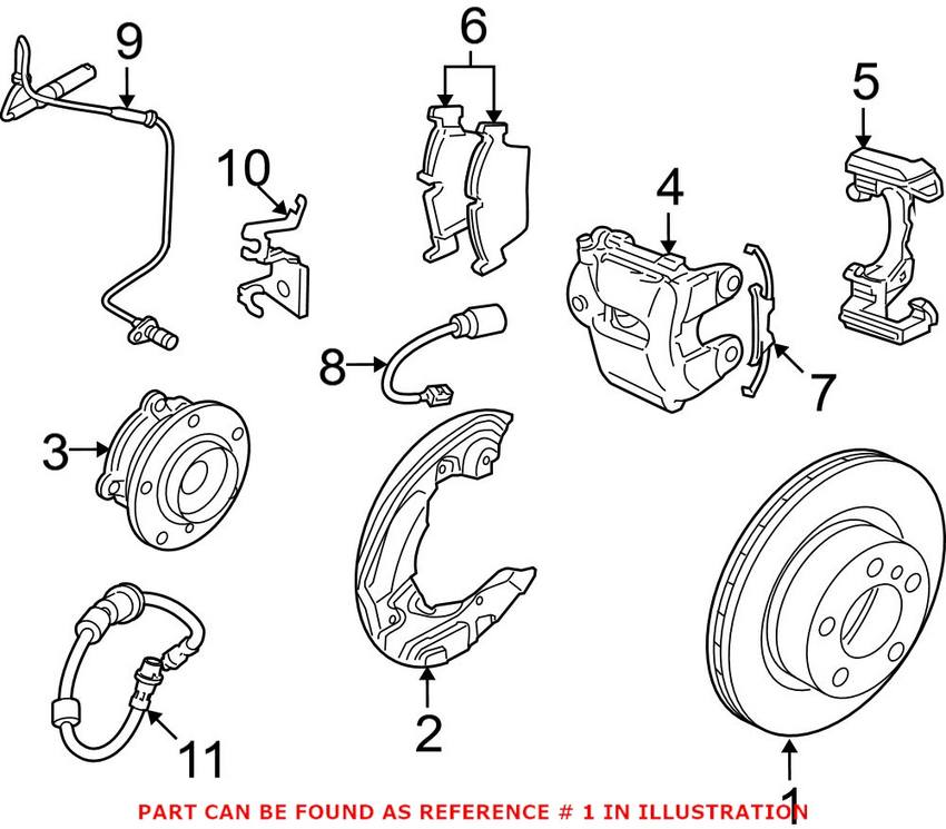 BMW Brake Disc - Rotor Front (348mm)