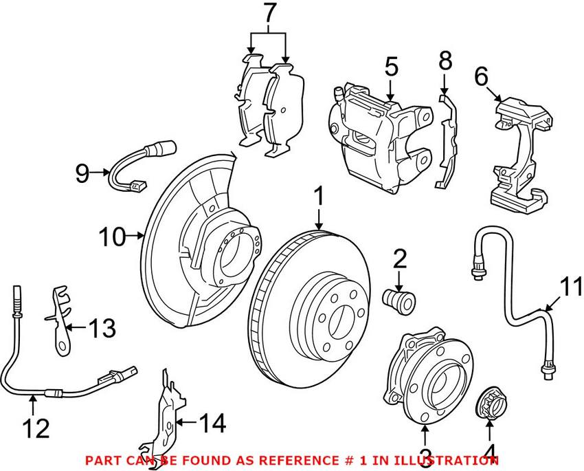 BMW Brake Disc - Rotor Front (332mm)