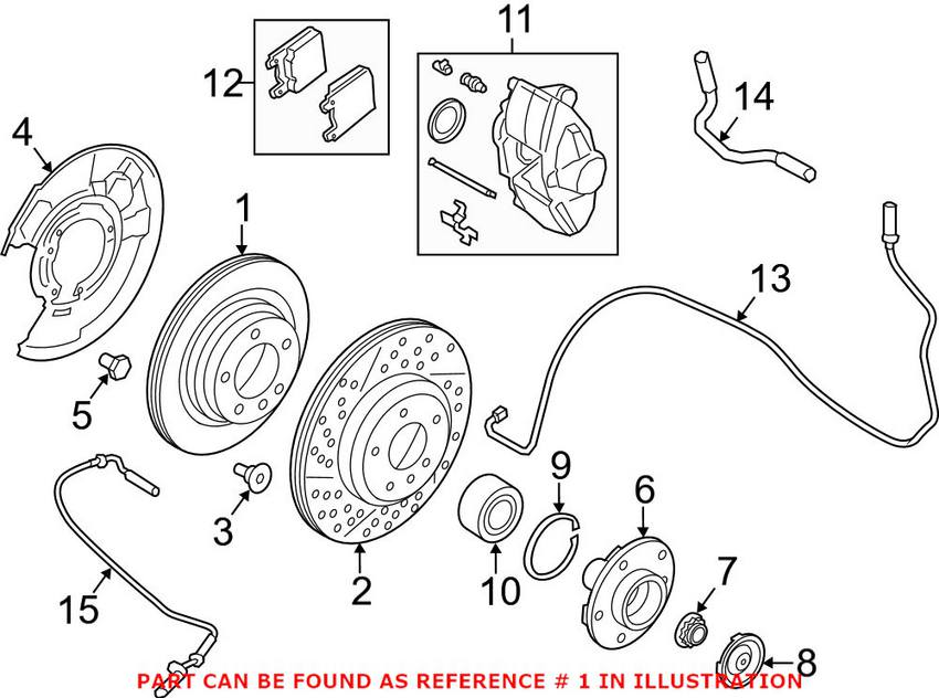 BMW Brake Disc - Rotor Rear (345mm)