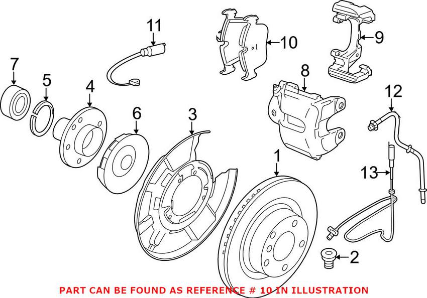 BMW Disc Brake Pad Set - Rear 34206799813