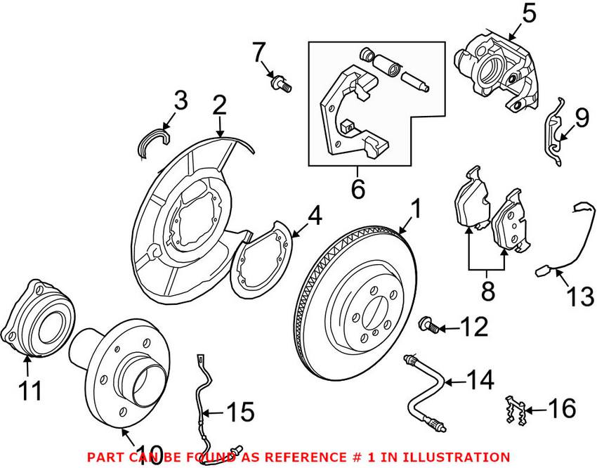 BMW Brake Disc - Rotor Rear Driver Side (370mm) (Cross-Drilled)