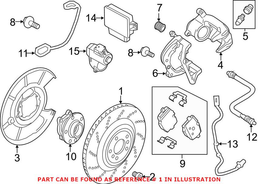 BMW Brake Disc - Rotor Rear Passenger Side (396mm)