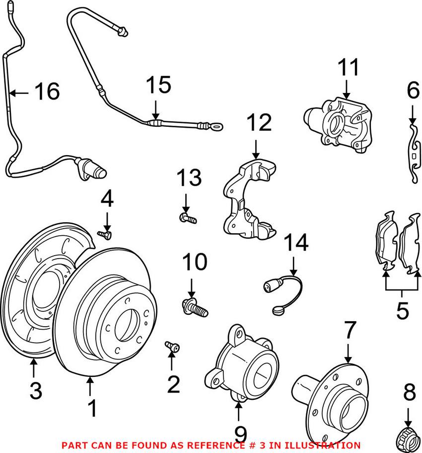 Disc Brake Rotor Backing Plate - Rear Driver Side