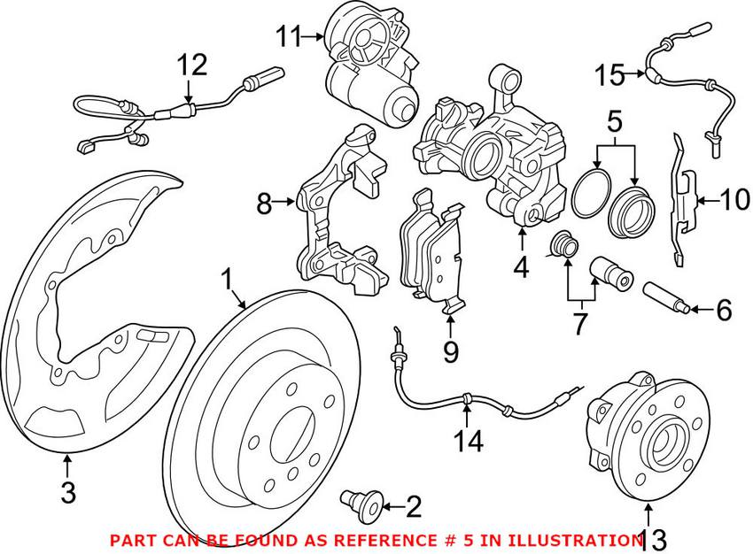 Mini Disc Brake Caliper Piston Seal - Rear 34216757250