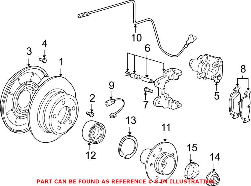 BMW Disc Brake Pad Set - Rear 34216761238