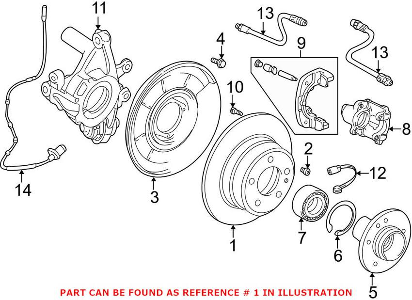 BMW Brake Disc - Rotor Rear (328mm)