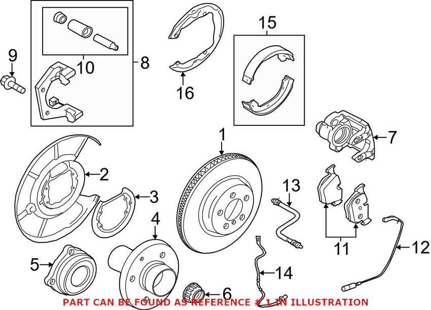 BMW Brake Disc - Rotor Rear (370mm)