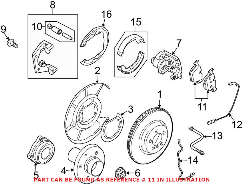 BMW Disc Brake Pad Set - Rear 34216790966