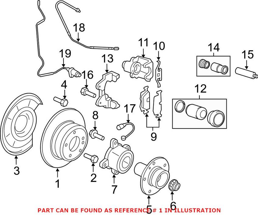 BMW Brake Disc - Rotor Rear (385mm)