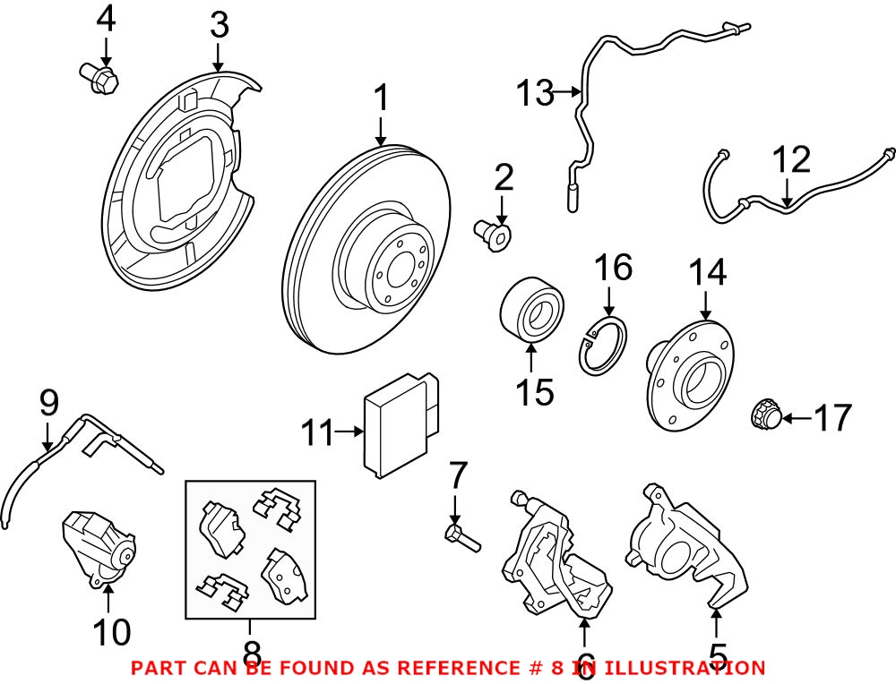 Disc Brake Pad Set - Rear