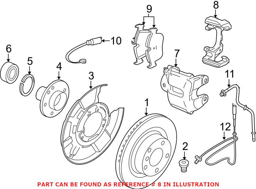 BMW Disc Brake Caliper Bracket - Rear 34216850860