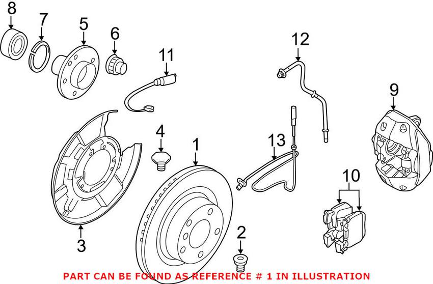 BMW Brake Disc - Rotor Rear (324mm)