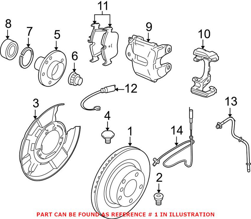 BMW Brake Disc - Rotor Rear (300mm)