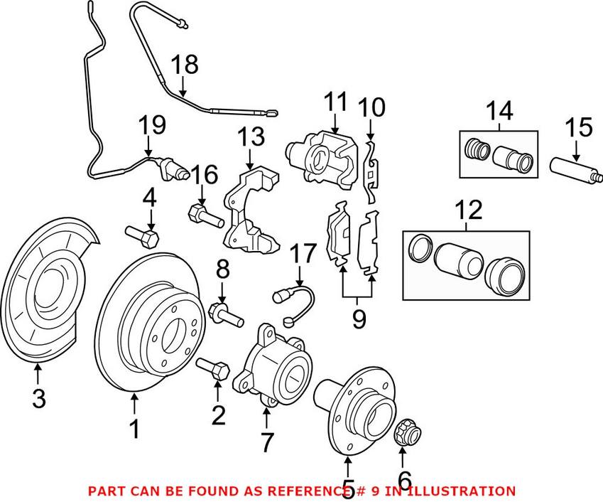 BMW Disc Brake Pad Set - Rear 34216857117