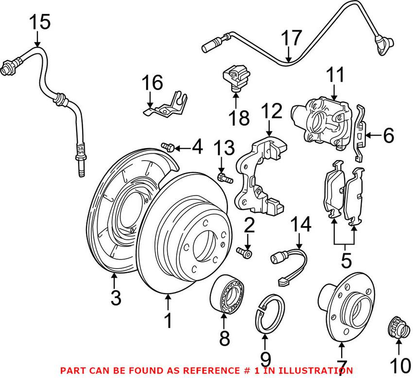 BMW Brake Disc - Rotor Rear (294mm)