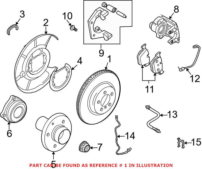 BMW Brake Disc - Rotor Rear (345mm)