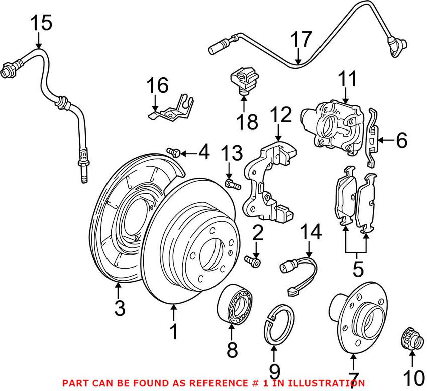 BMW Brake Disc - Rotor Rear (276mm)