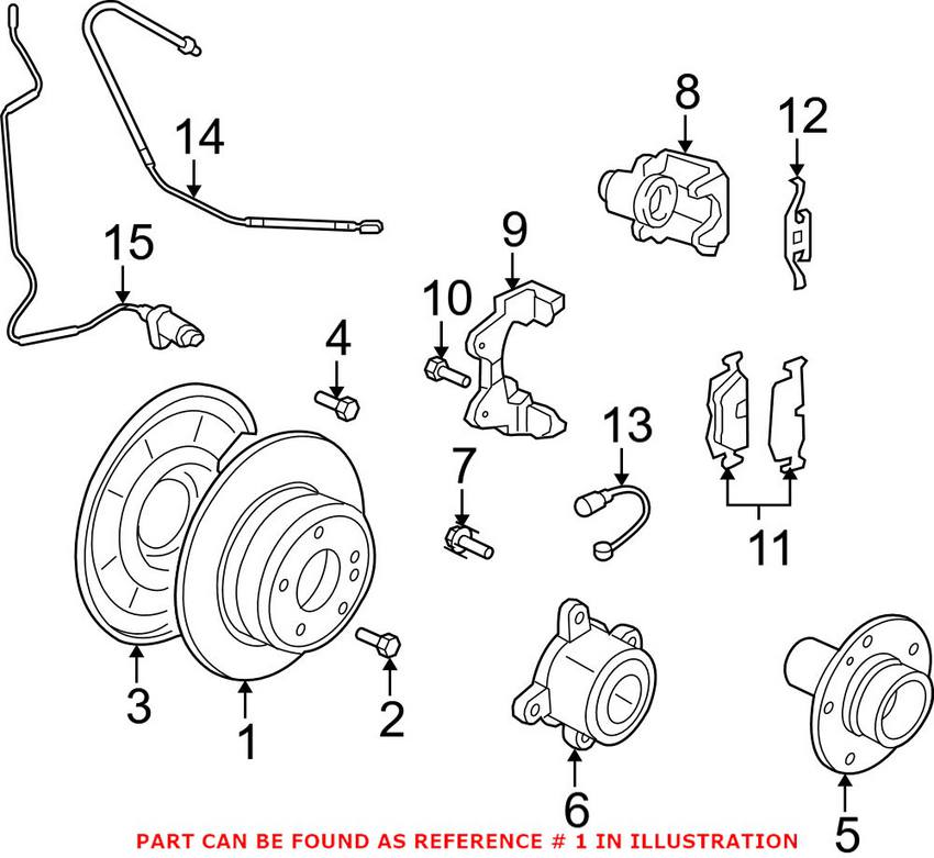 BMW Brake Disc - Rotor Rear (345mm)