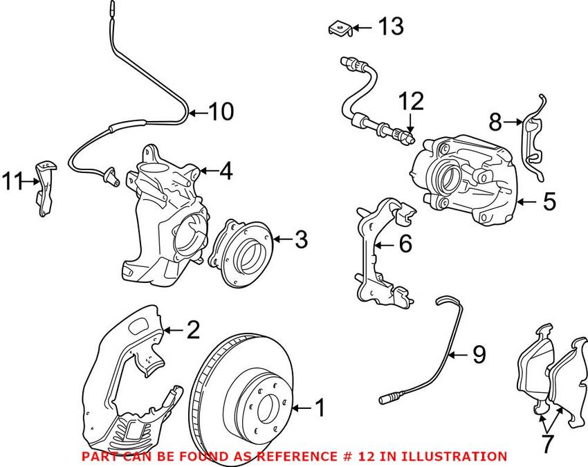 BMW Brake Hose - Front 34301165249