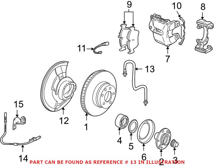 BMW Brake Hose - Front 34301166118