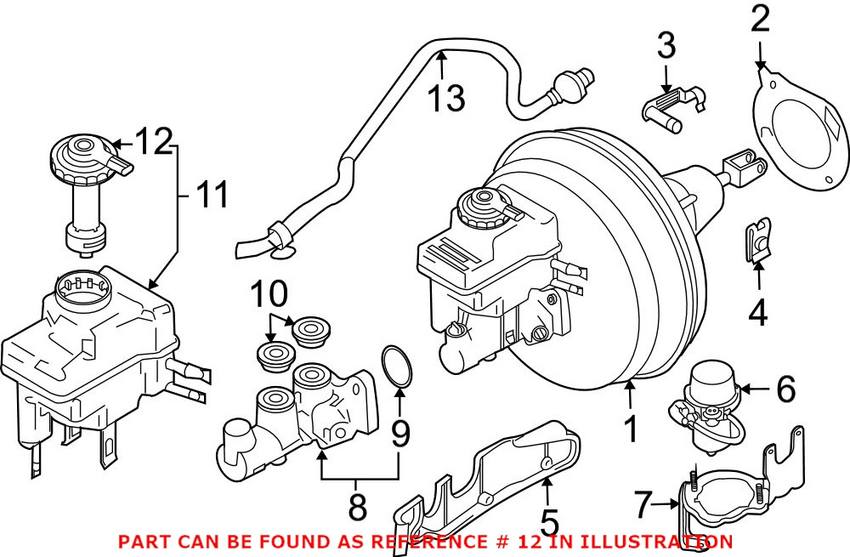 BMW Brake Fluid Reservoir Cap 34316761075