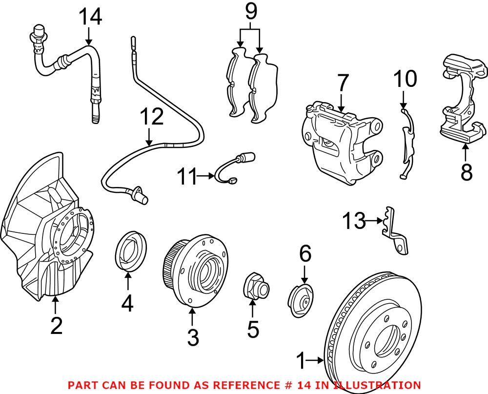 BMW Brake Hose - Front 34326766966