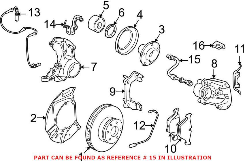 BMW Brake Hose - Front 34326767390